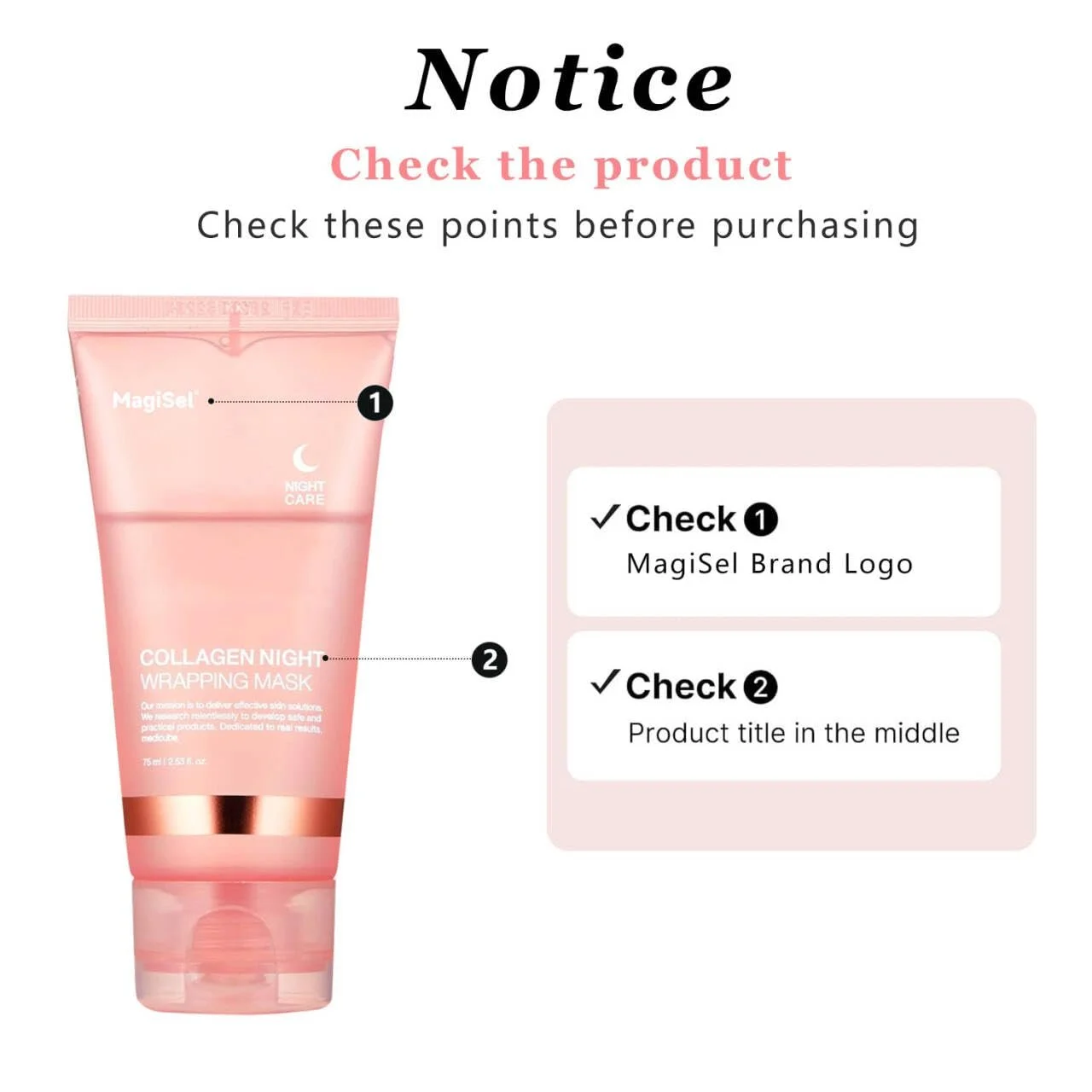 Нічна маска для обличчя з колагеном, зменшує зморшки та покращує еластичність, фото №3