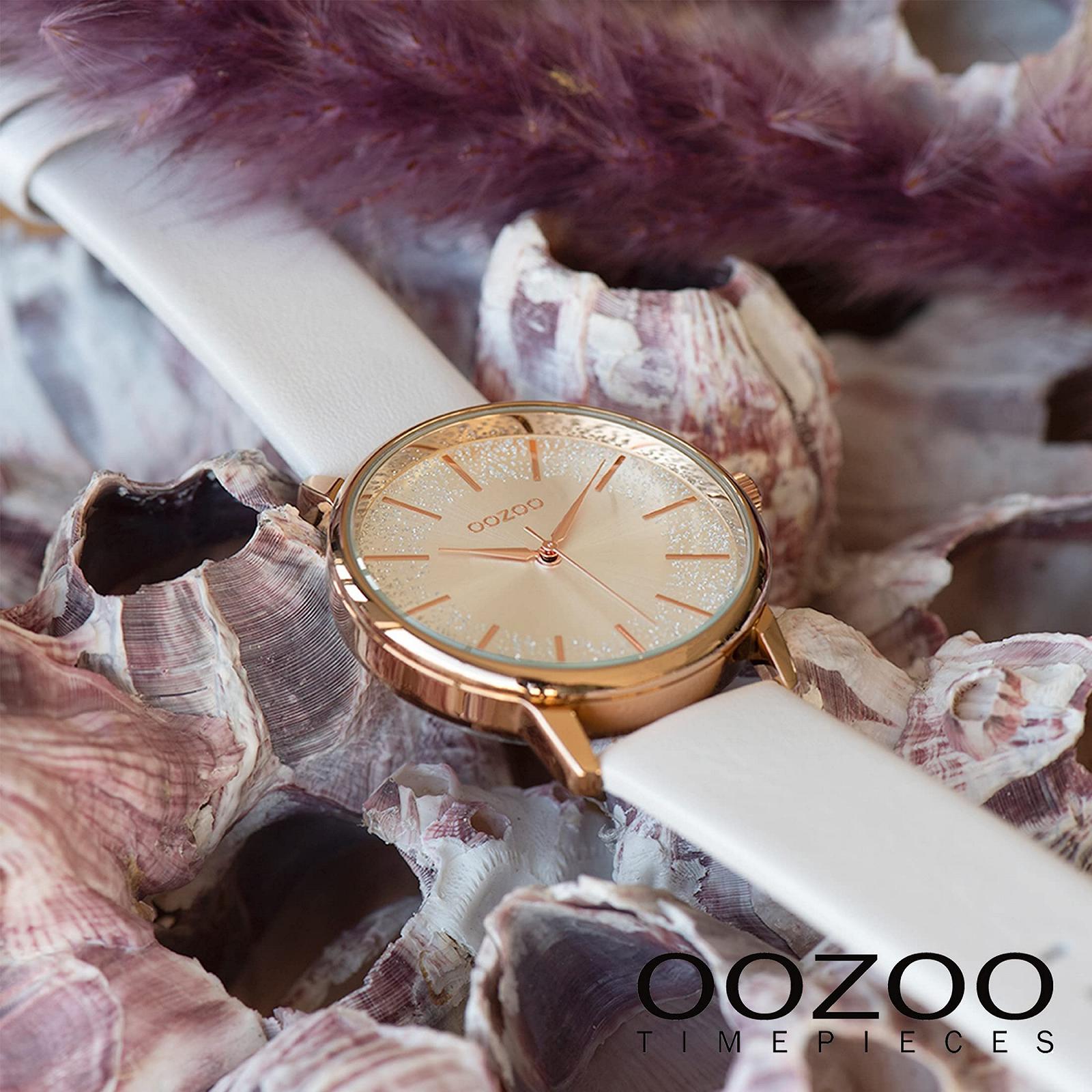 Женские часы Oozoo Ремешок кожаный Циферблат с блестками 40 мм, фото №4 Женские часы Oozoo Ремешок кожаный Циферблат с блестками 40 мм, фото №4