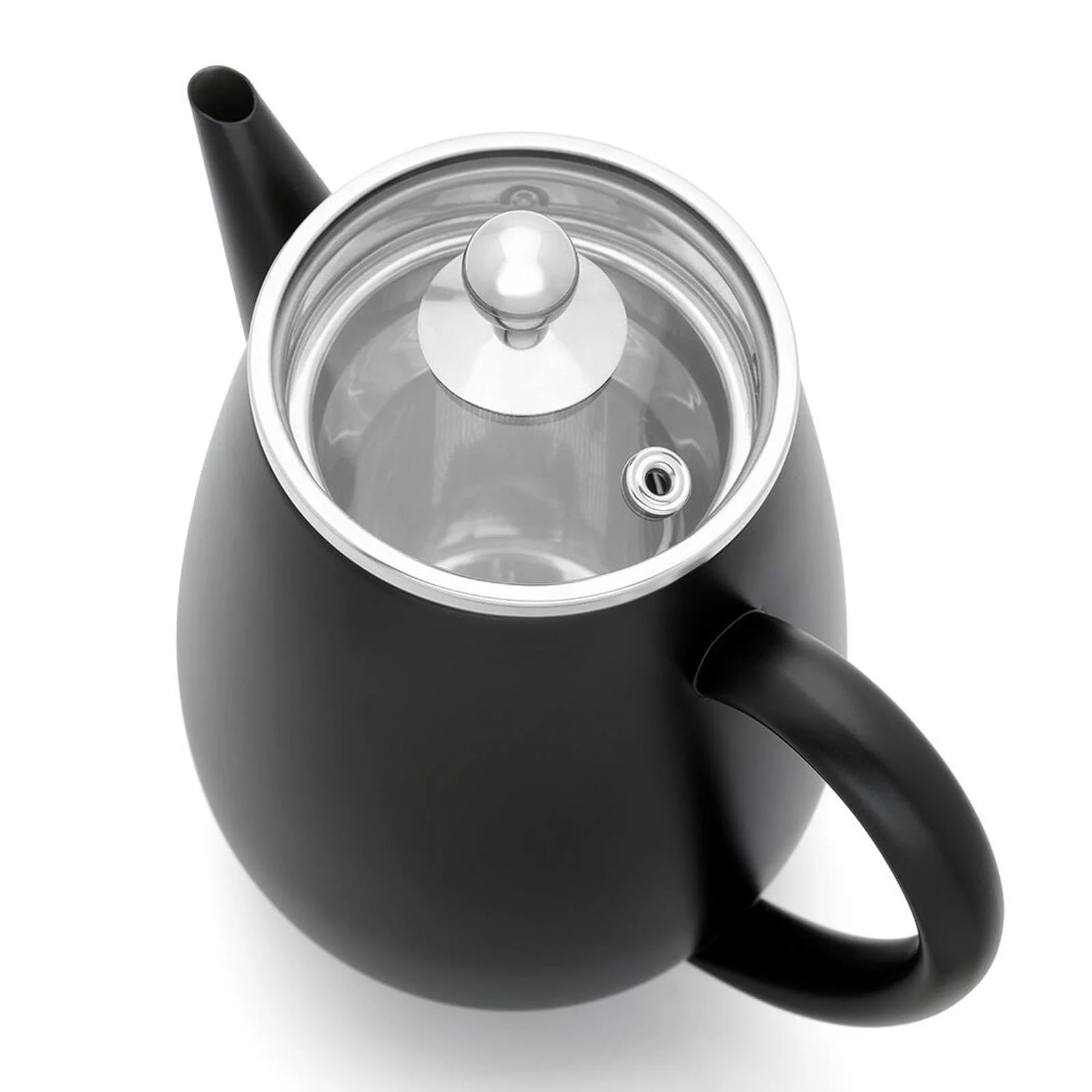 Чайник-заварник Подвійні стінки Mini 0,5 літра Чорний, фото №3
