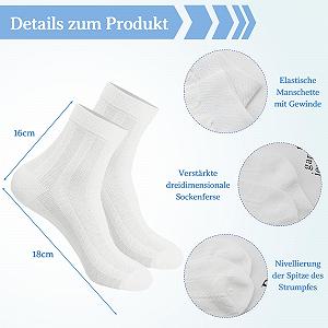 Носки Женские Хлопковые Тонкие 6 пар, 35-42, Дышащие Сетчатые Белые Носки-четверти Выше Щиколотки, Рифленые Носки Половинной Высоты для Спорта и Отдыха Летние synthetic.ua - Фото 1