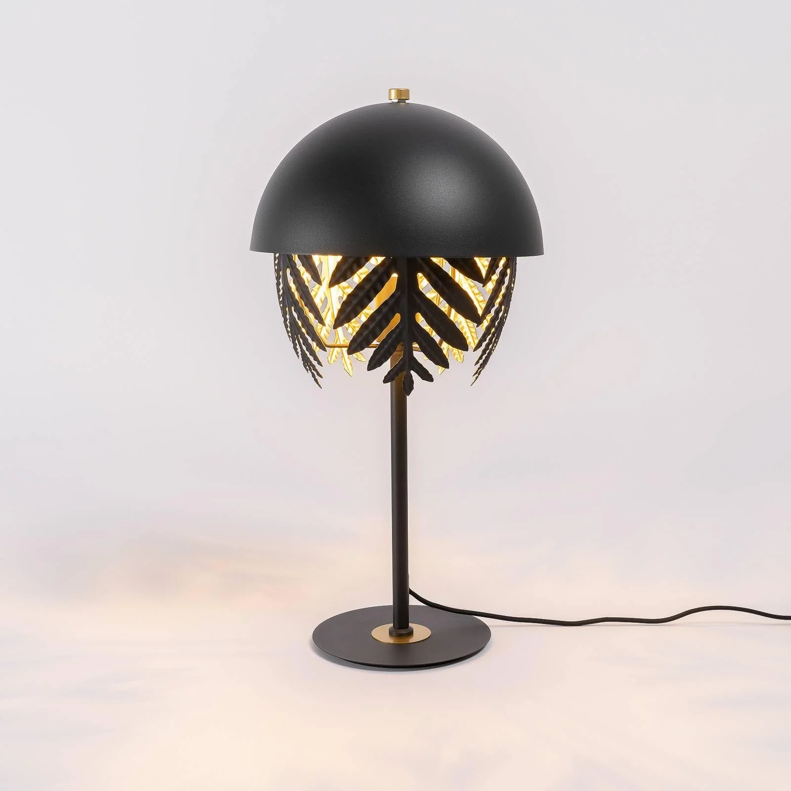 Настільна лампа Lucande Aparas металева E27 Black, фото №5