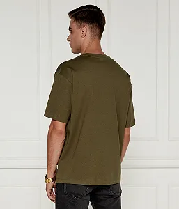 Чоловіча футболка Guess Jeans, Хакі, S synthetic.ua - Фото 1