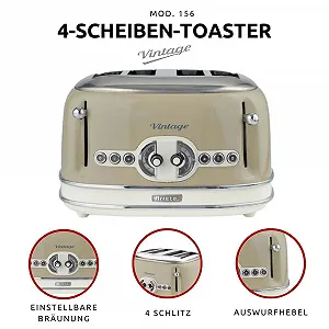 Тостер Ariete Vintage 156/03-beige, бежевий ціна на synthetic.ua - Фото 1 Тостер Ariete Vintage 156/03-beige, бежевий synthetic.ua - Фото 1