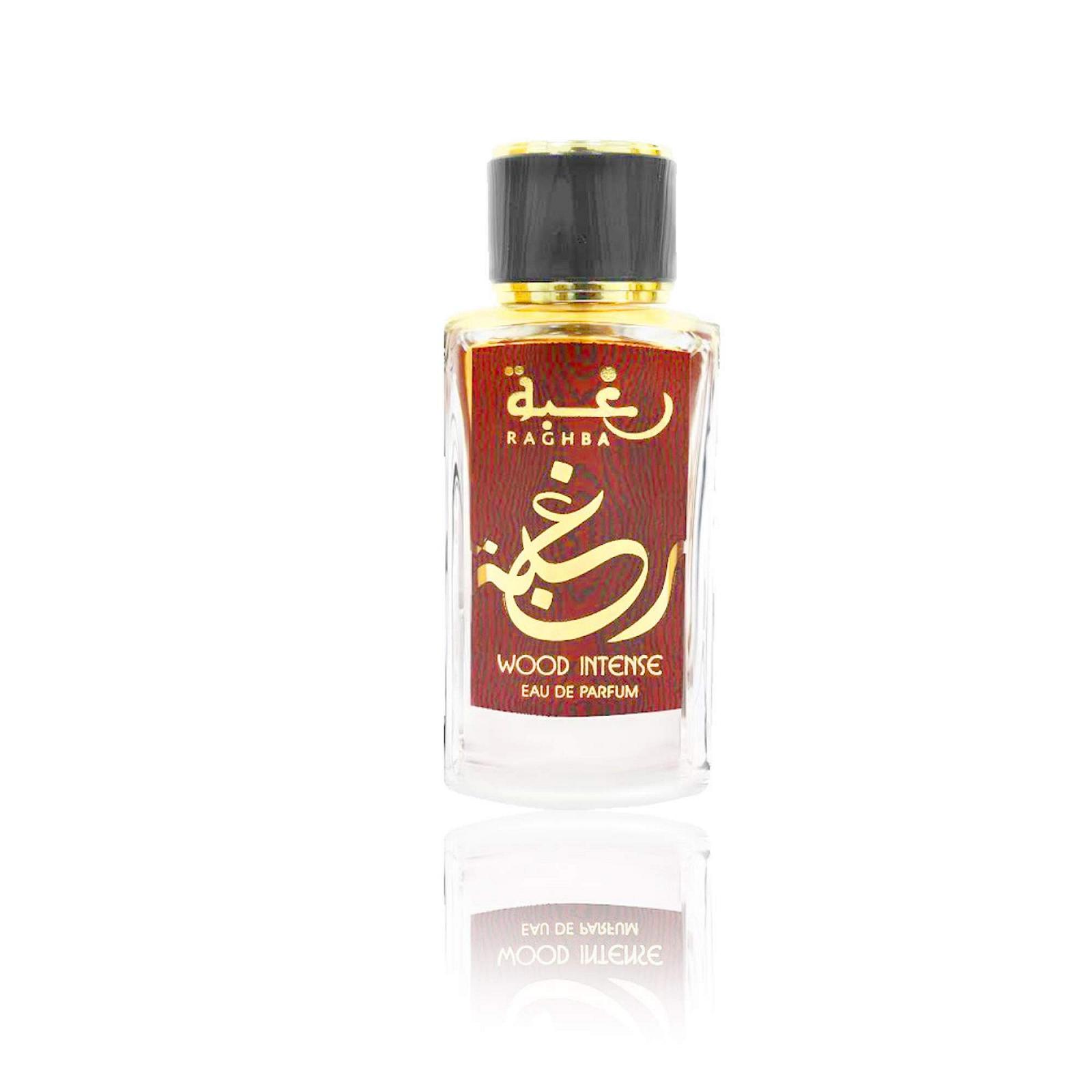 Подарунковий набір Parfum Raghba Wood Intense 100 мл парфумована вода 200 мл дезодорант cпрей парфумований спрей унісекс парфуми з ароматом уда й мускусу, фото №2