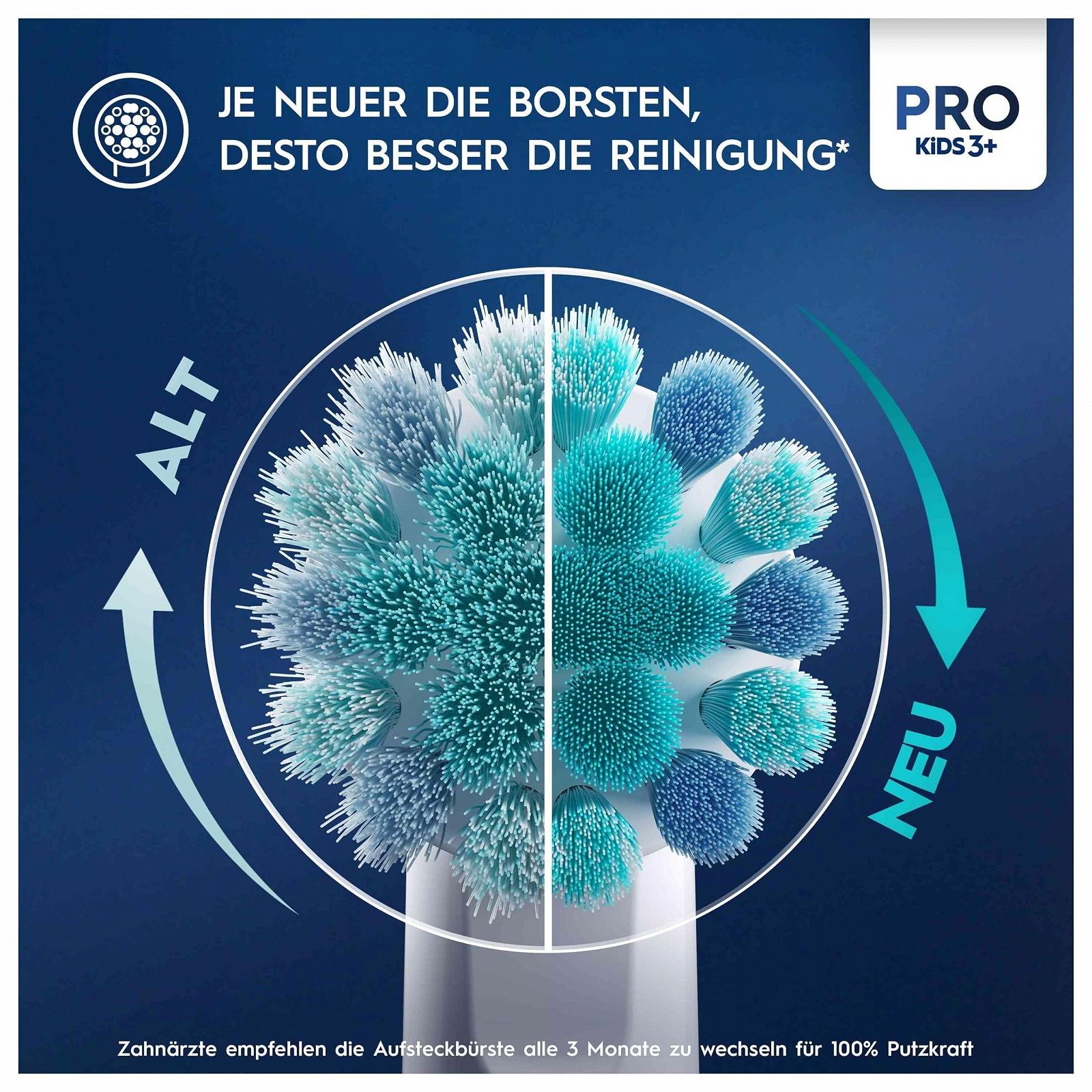Насадки для зубної щітки Oral-B Kids Frozen змінні Оригінальні Екстра-м'які щетинки Білий, 8 шт, фото №6