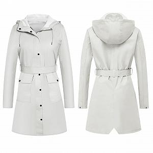 Водонепроницаемый плащ с капюшоном UNIQUEBELLA Женский ветрозащитный synthetic.ua - Фото 1