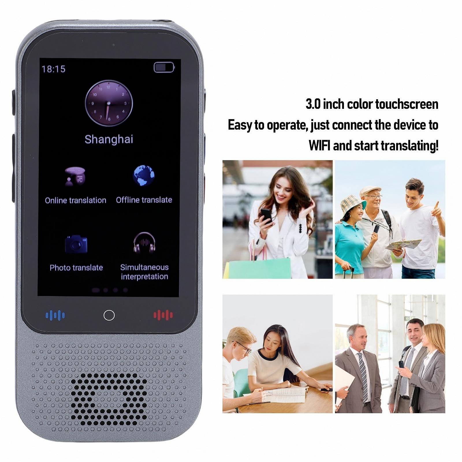 Голосовий перекладач AI, 138 мовами, 1 ГБ і 8 ГБ 3-дюймовий сенсорний екран, фото №5