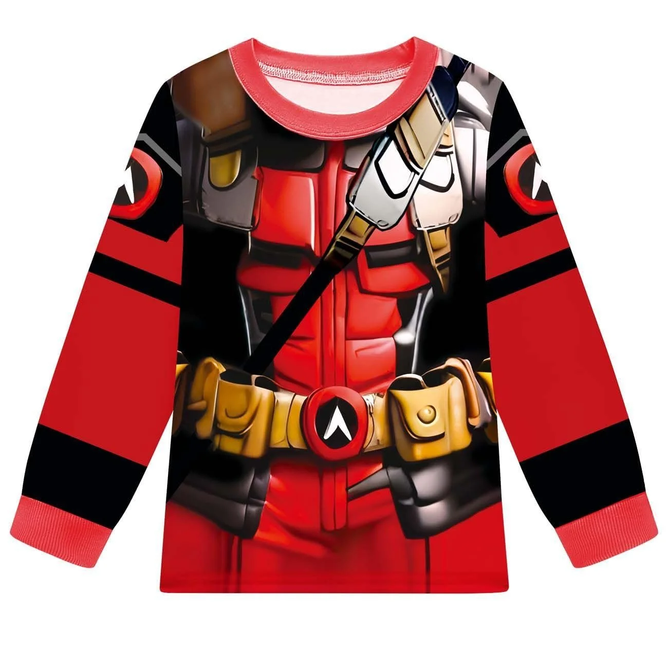 Комплект піжамний Delanhon для хлопчиків, з довгими рукавами, футболка та штани, фото №3