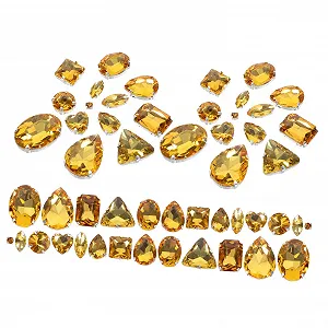 Пришивные стразы 1tasche Декоративные Золотые стеклянные камни для одежды, рукоделия и свадебных украшений Мелкие стразы для творческих ремесленных проектов - Фото 1