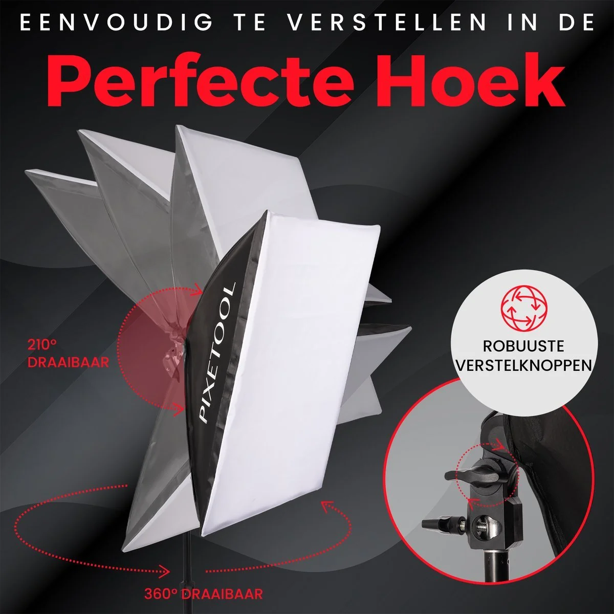 Комплект для фотостудии PIXETOOL Satz Komplett XL Черный, фото №4