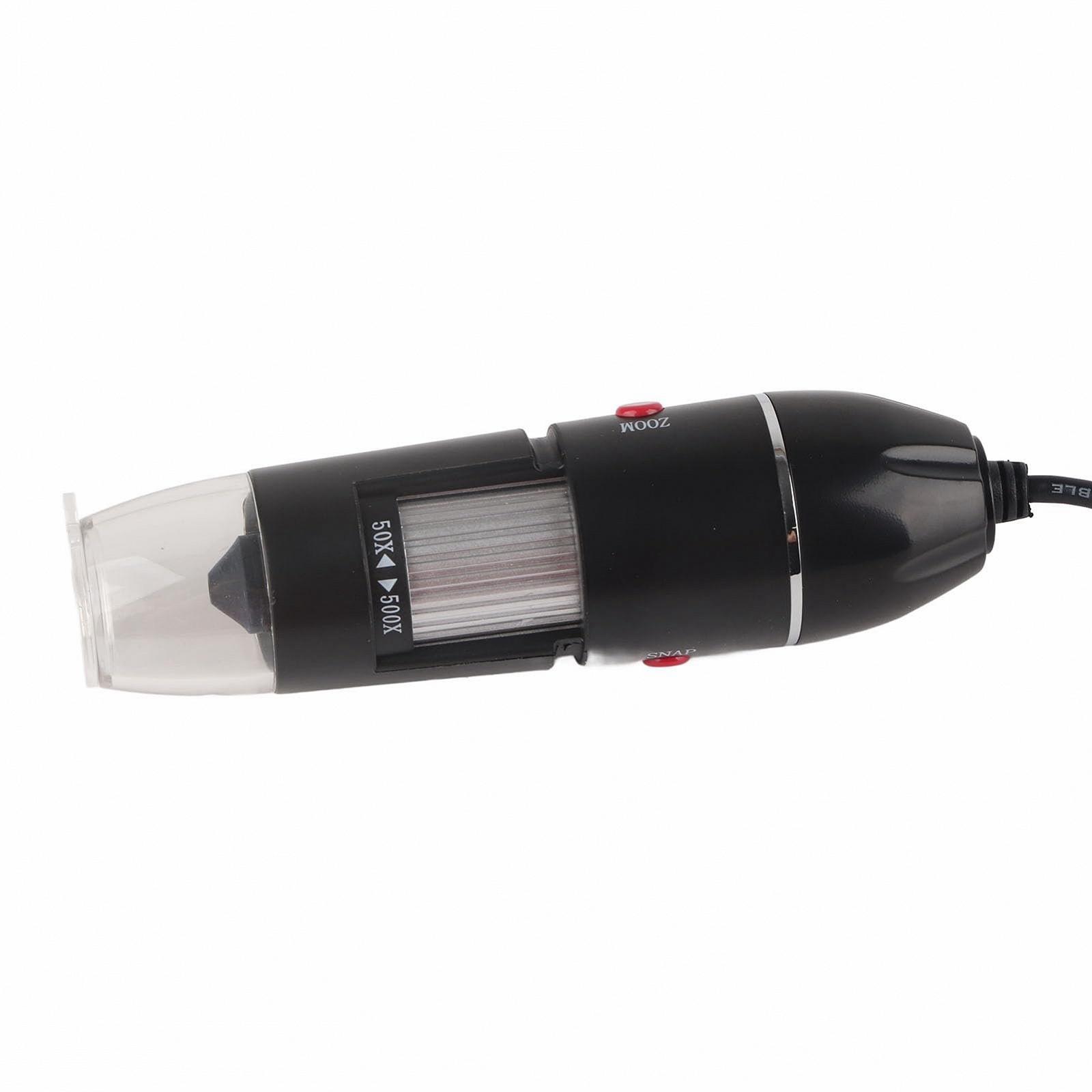 Микроскоп LED регулируемый 300 000 пикселей, увеличение от 50x до 500x, 0.3MP USB, с держателем, фото №7