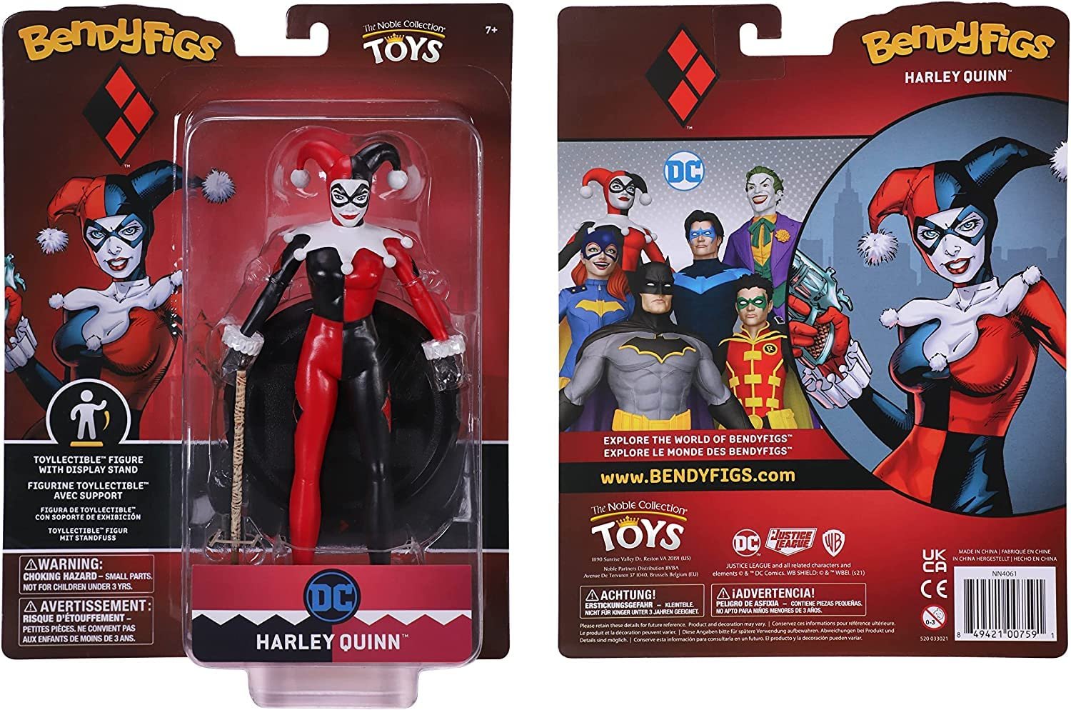 Фігурка Bendyfig The Noble Collection DC Harley Quinn Rebirth (Comic), фото №3