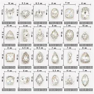 Кристаллы для ногтей Набор страз для дизайна ногтей для женщин, девушек, дам, гелевые ногти, 24 шт synthetic.ua - Фото 1