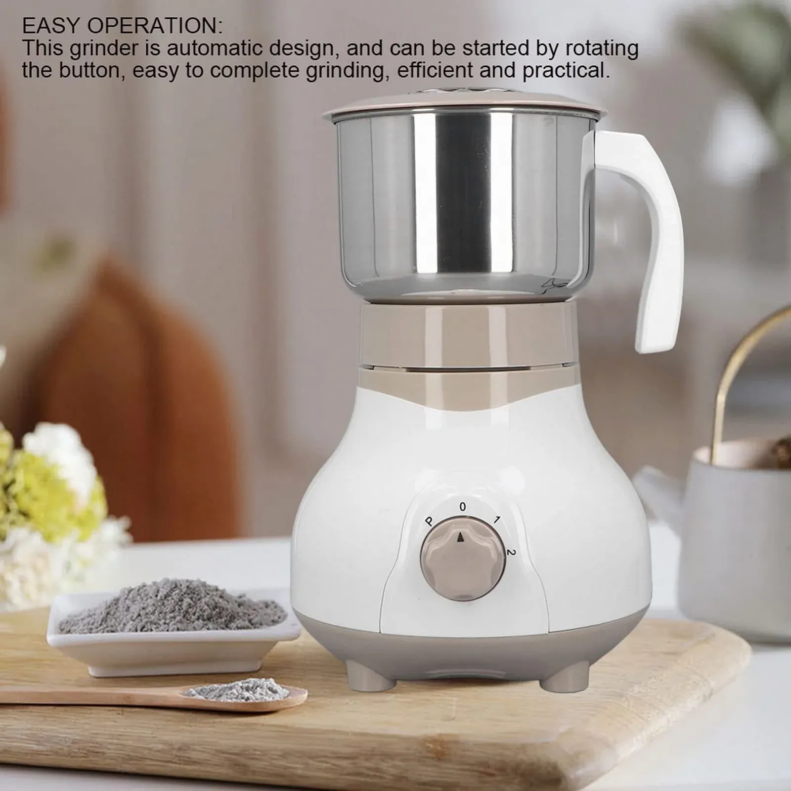 Электрическая кофемолка 200 Вт, бытовая для специй, трав, орехов, кофейных зерен, фото №3