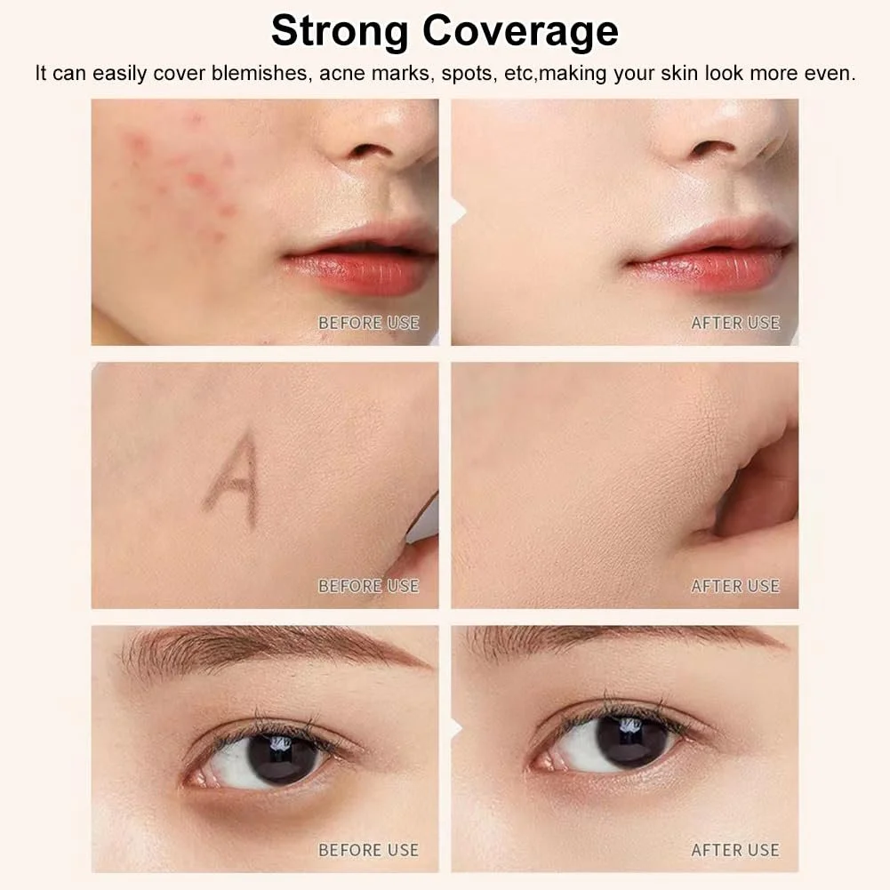 Палетка консилеров 3-в-1 Correcting Concealer, палетка консилеров полного покрытия, трехцветный консилер для макияжа, палетка консилеров-основ, шрамы и смягчение мелких морщин, фото №4