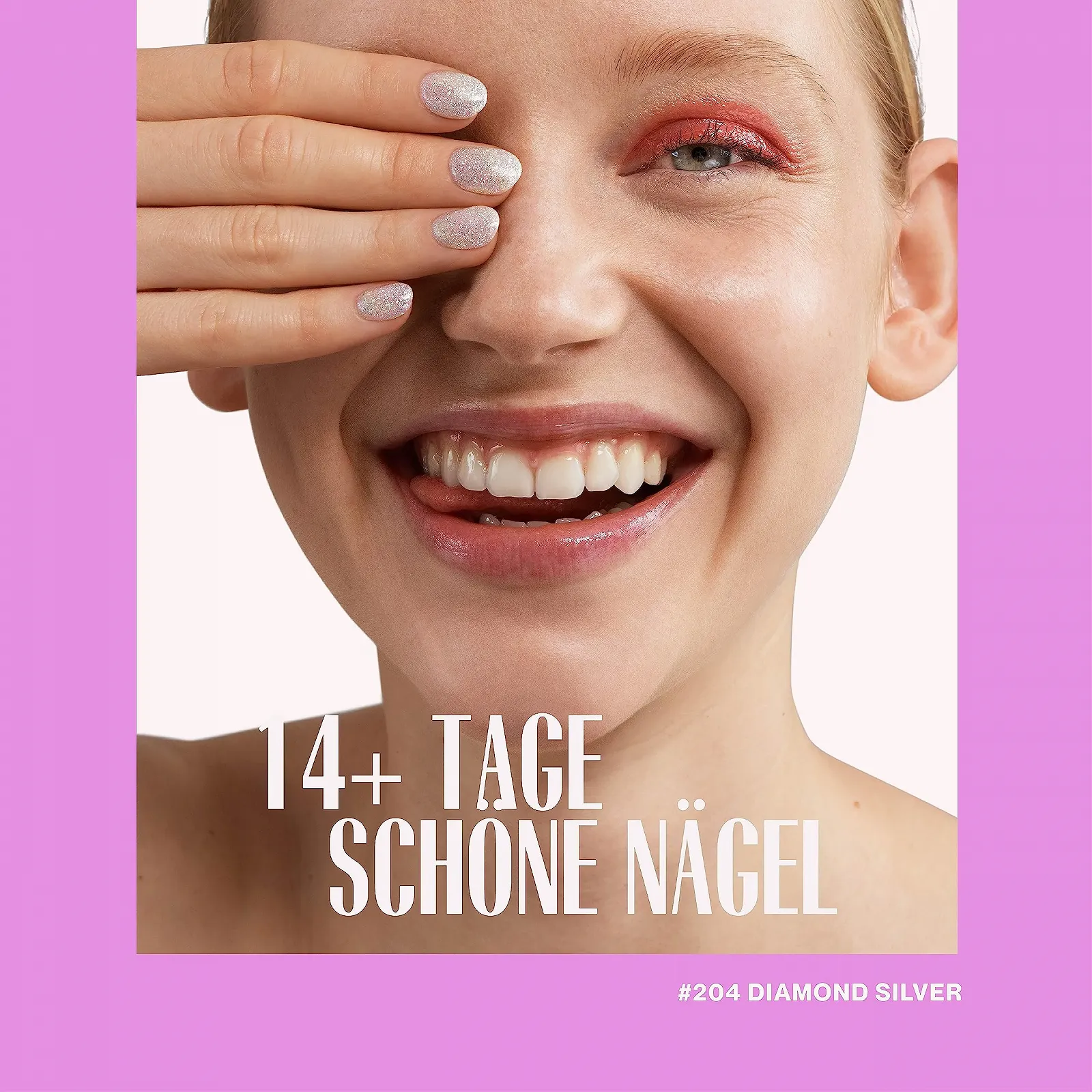 Гель-лак Pink Gellac 204 Diamond Silver, серебряный, 15 мл, фото №4