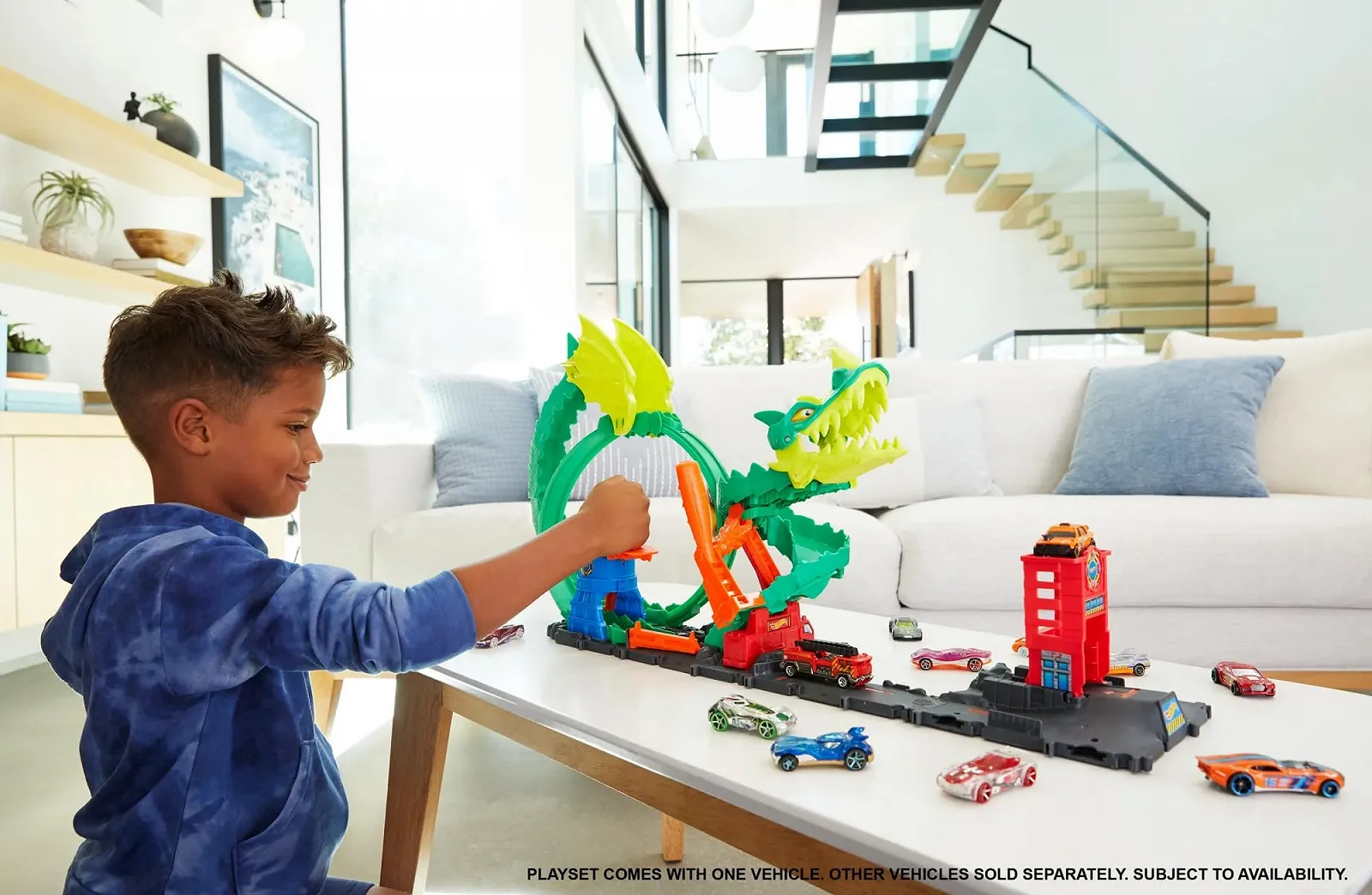 Автотрек Hot Wheels City Dragon Attack, Переможи Дракона за допомогою Трюків, фото №2 Автотрек Hot Wheels City Dragon Attack, Переможи Дракона за допомогою Трюків, фото №2