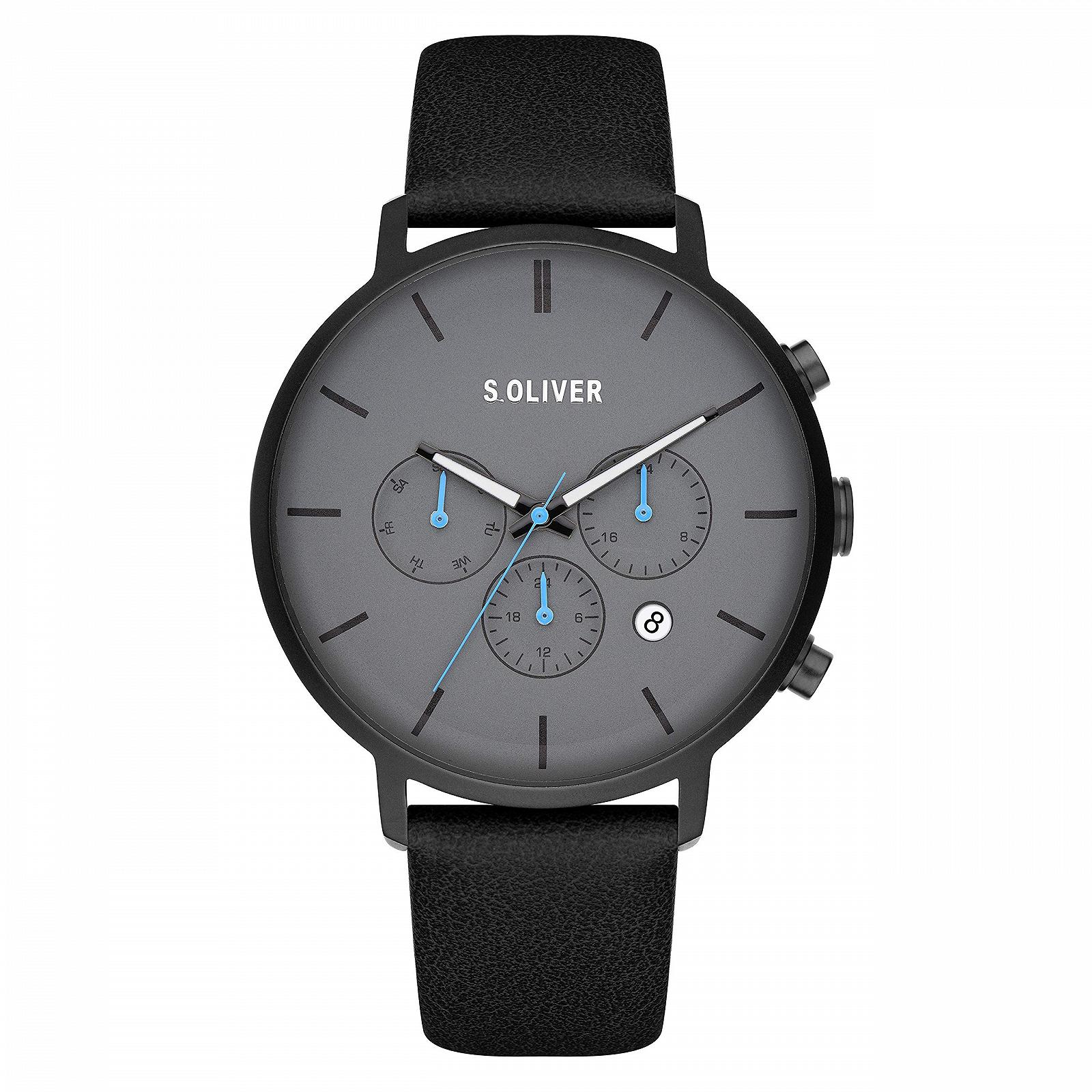 Часы s.Oliver Мужские Аналоговые Кварцевые с ремешком из искусственной кожи, фото №1 Часы s.Oliver Мужские Аналоговые Кварцевые с ремешком из искусственной кожи, фото №1