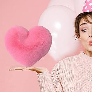 Сумка Fashion Love Персикове Серце Жіноча Сумка на Ланцюжку Плюшева Сумка на Одне Плече Вовняна Сумка Плюшева Подушка у Формі Серця synthetic.ua - Фото 1