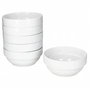 Миска MamboCat Tommy Набор из 6 штук 14.2 см 360 мл Белый synthetic.ua - Фото 1