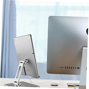 Подставка для ноутбука Vaguelly с охлаждением Алюминиевый сплав Портативная подставка для компьютера Складная подставка для разных стабильных поверхностей для комфортной работы synthetic.ua - Фото 1