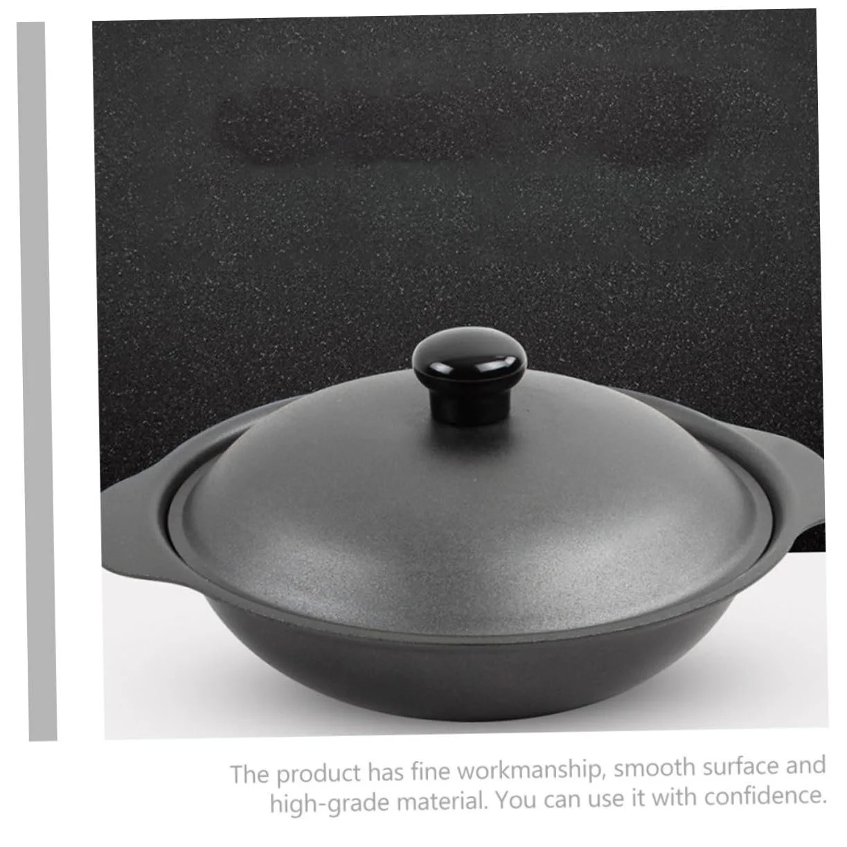 Кастрюля для риса чугунная с крышкой термостойкая, фото №4