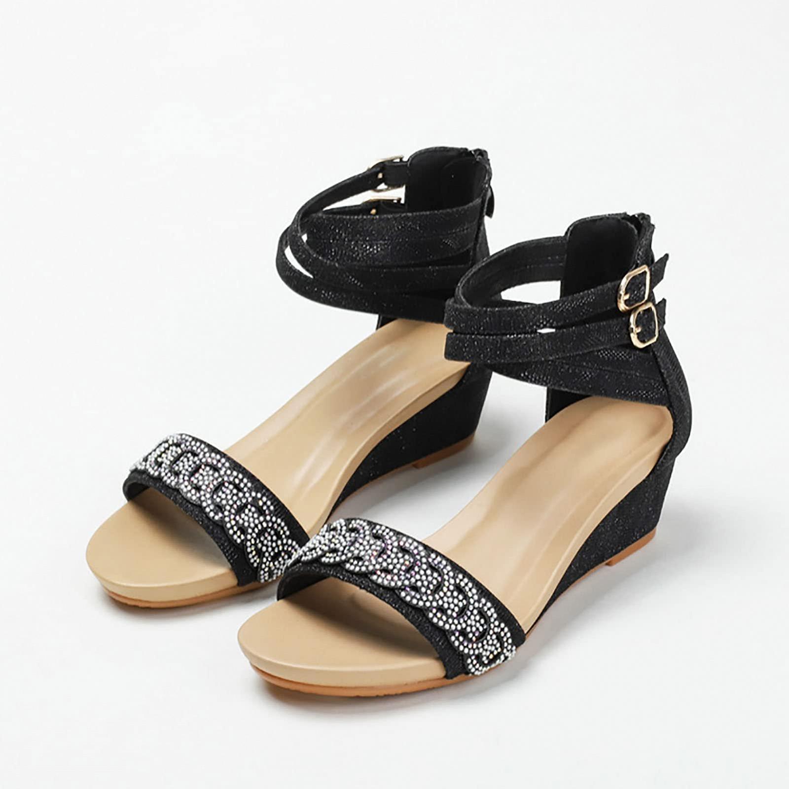 Босоніжки на блискавці літні жіночі 5.5 см PU верх, фото №5