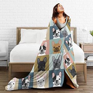 Одеяло Jiele Печатное 3D Французский Бульдог Собака Милое Ультра Мягкое Флисовое Одеяло Фланелевое Бархатное Плюшевое Одеяло 150 x 200 см synthetic.ua - Фото 1