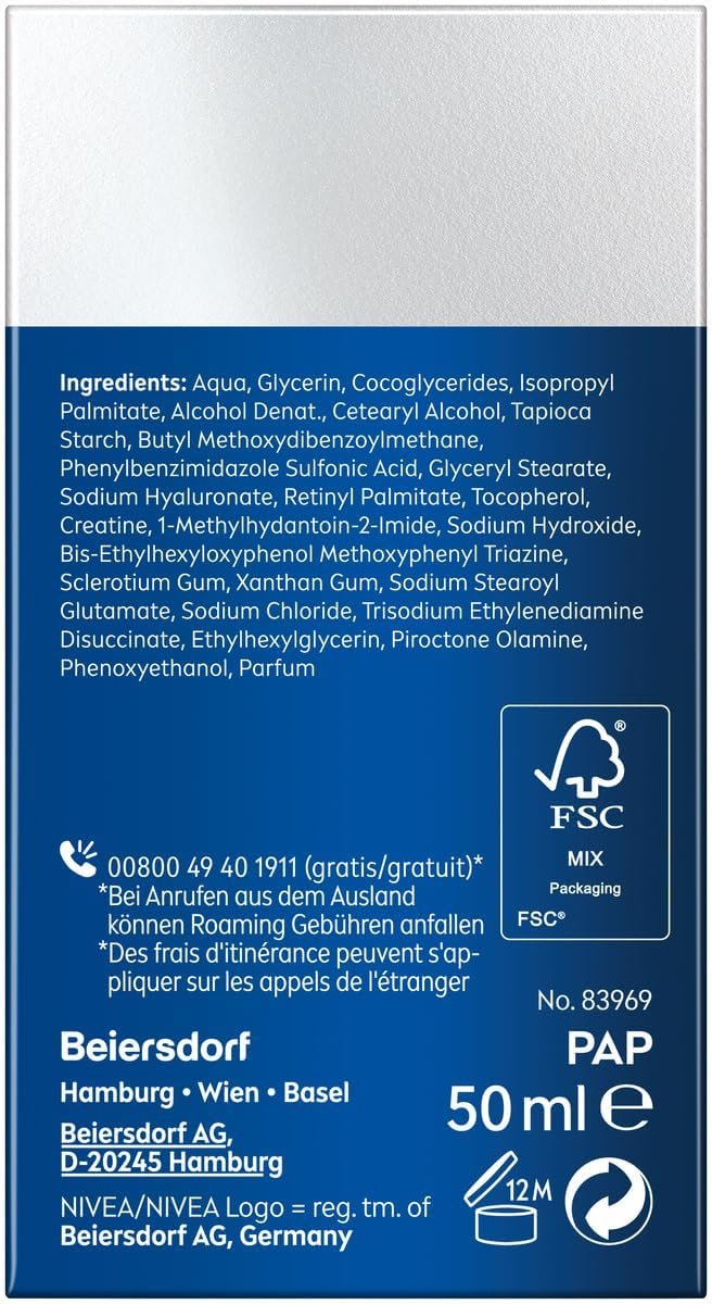 Денний крем NIVEA MEN Anti-Age Hyaluronic зволожувальний Pro-Retinol SPF 15 50 мл, фото №8 Денний крем NIVEA MEN Anti-Age Hyaluronic зволожувальний Pro-Retinol SPF 15 50 мл, фото №8