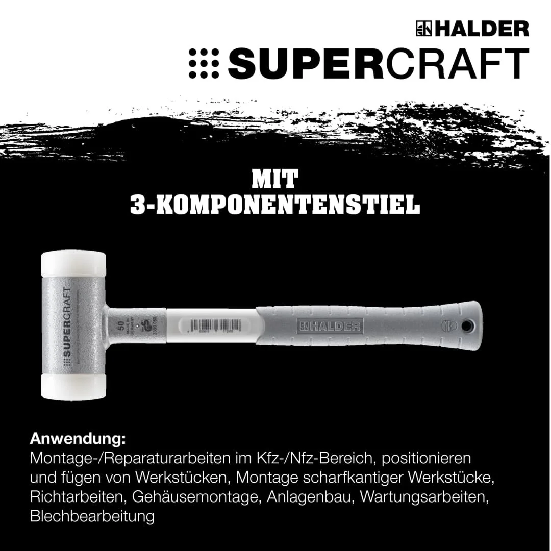 М'який молоток Supercraft 3399.050 50 мм 3-компонентна рукоятка, фото №2