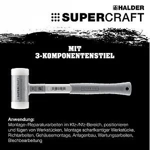 М'який молоток Supercraft 3399.050 50 мм 3-компонентна рукоятка synthetic.ua - Фото 1