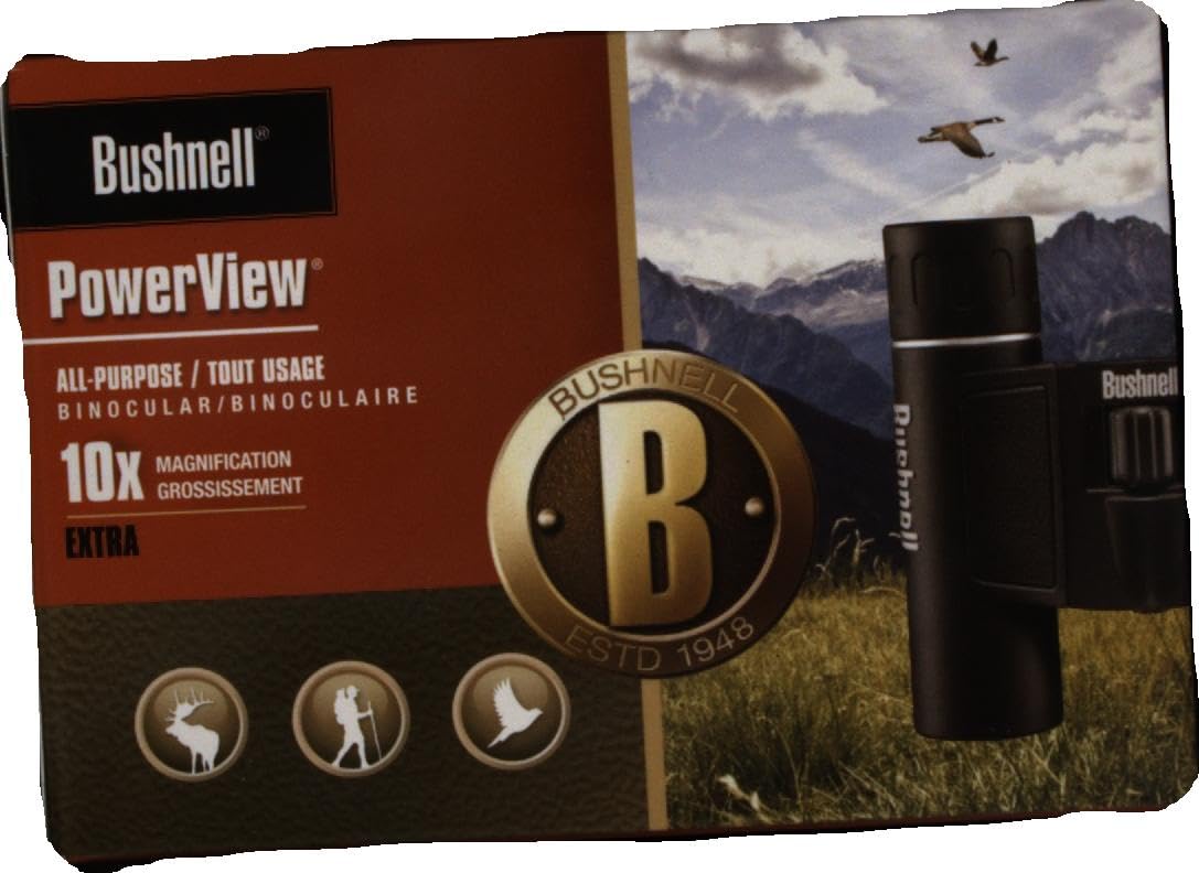 Біноклі Bushnell Powerview 10x25 Porro Prism Компактні Чорний, фото №3 Біноклі Bushnell Powerview 10x25 Porro Prism Компактні Чорний, фото №3