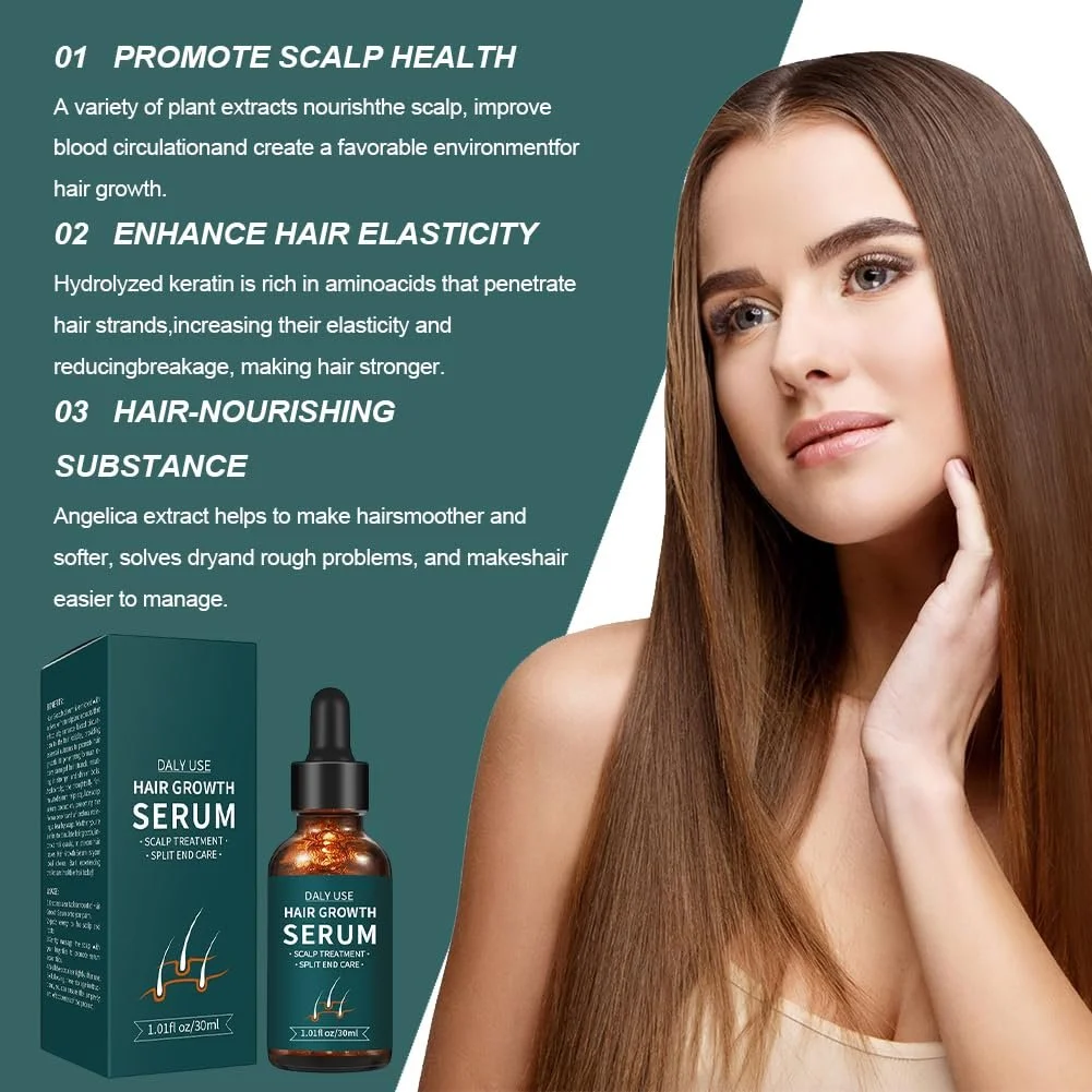 Сироватка для росту волосся, Засіб для росту волосся для жінок і чоловіків, фото №5