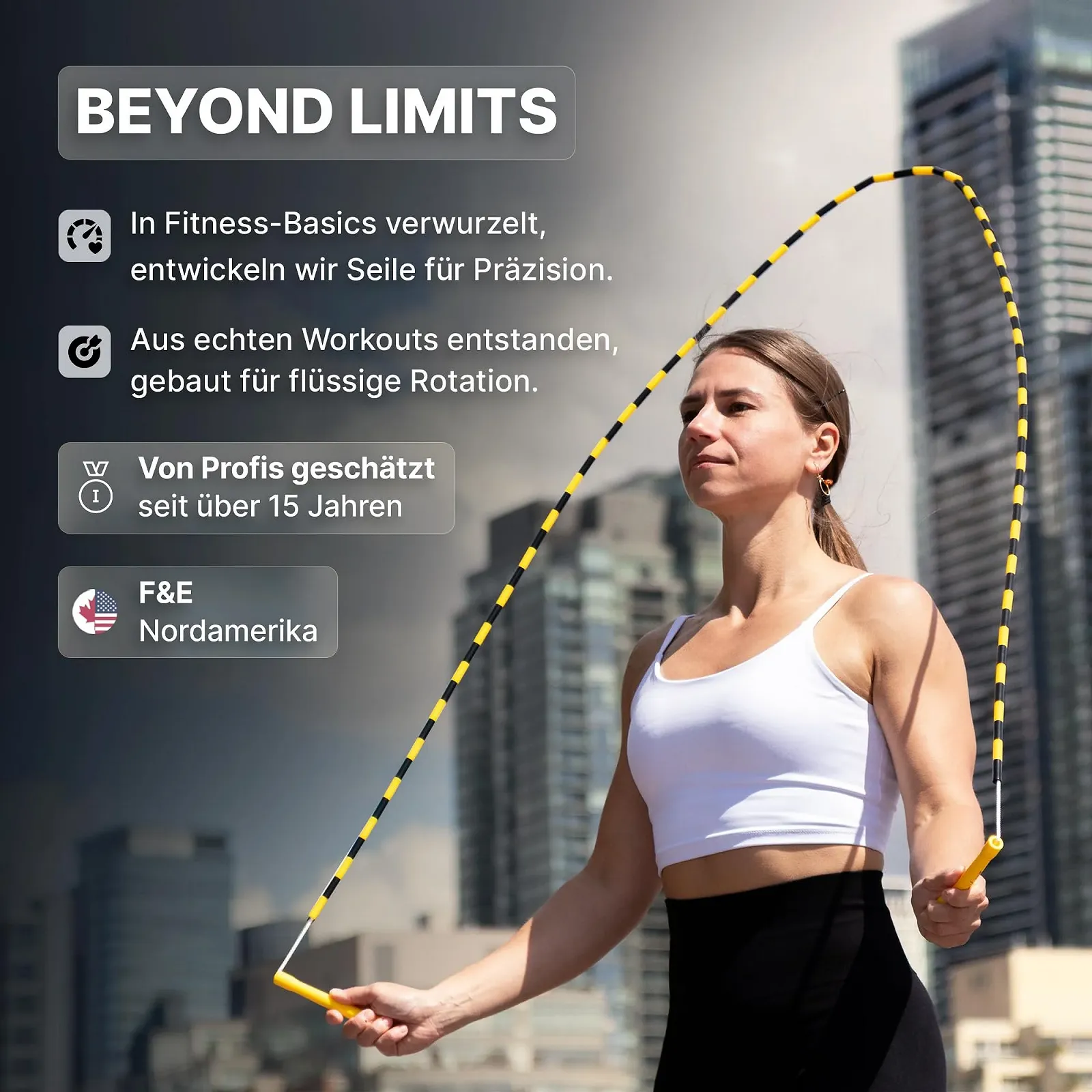 Скакалка з намистинами Honor Athletics 2.0 Регульована 3.05 м, фото №6