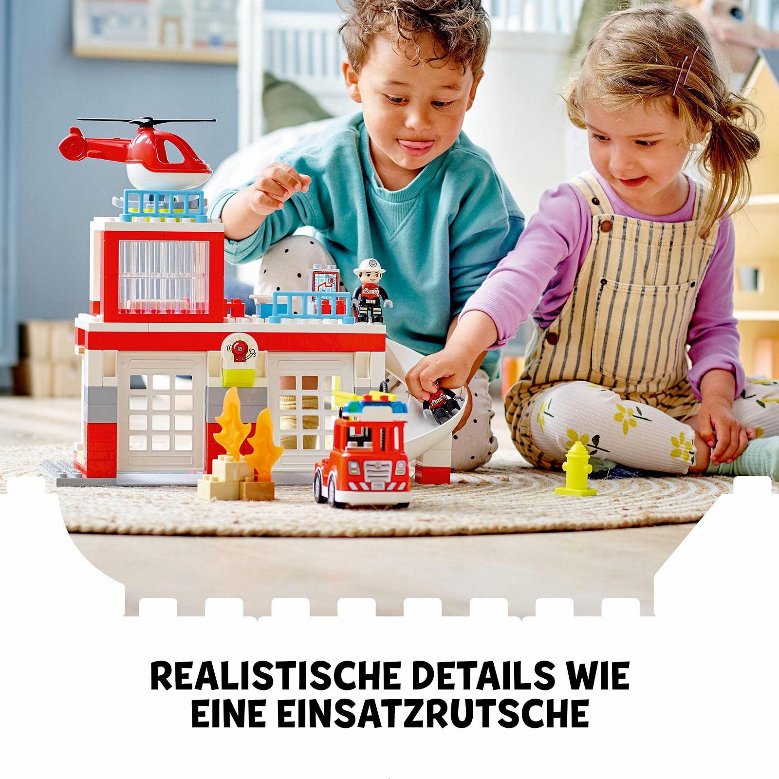 Конструктор LEGO Duplo 10970 Пожарная станция с вертолетом и пожарной машиной для детей от 2 лет, фото №6