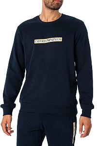 Свитшот Emporio Armani мужской, флисовый, с круглым вырезом горловины - Фото 1