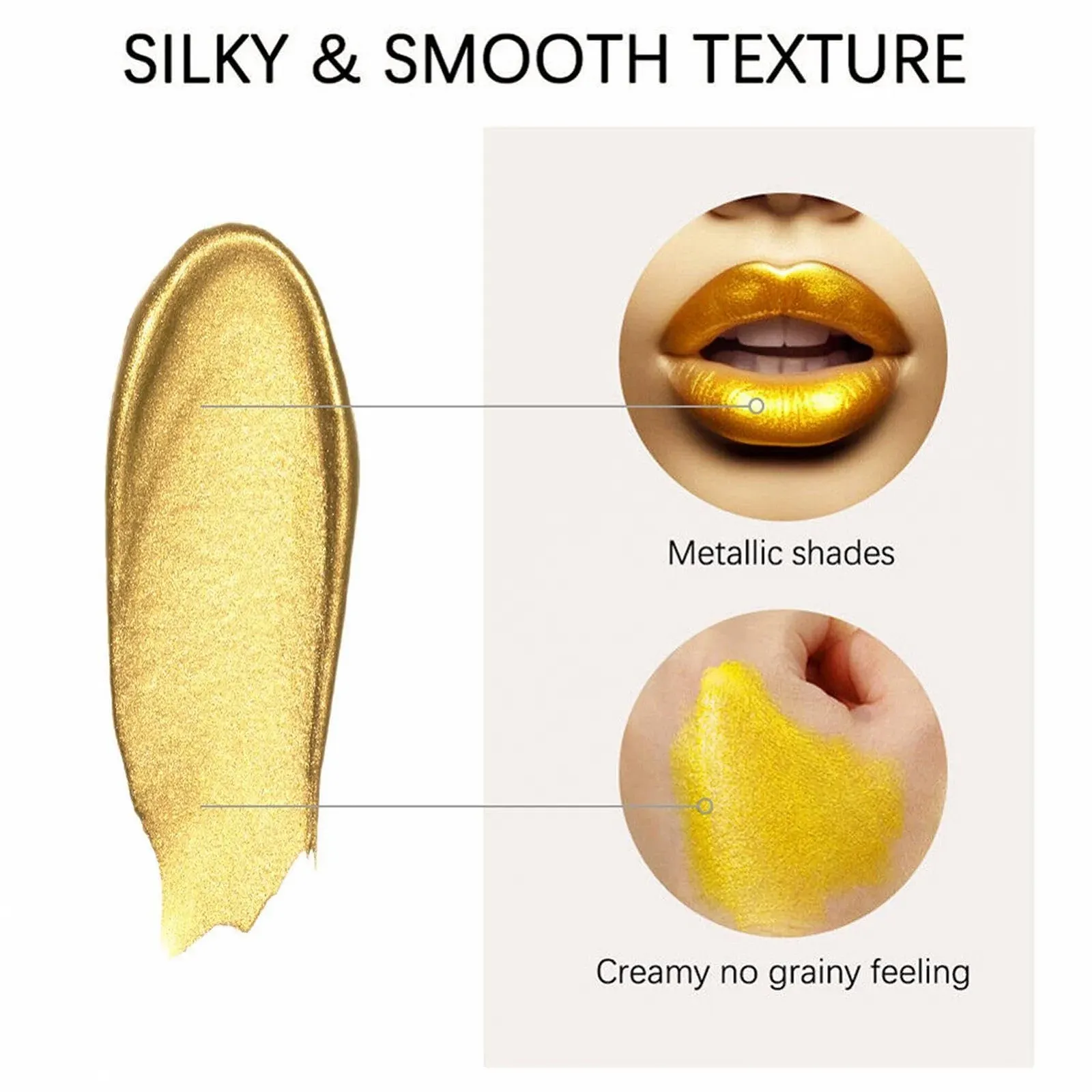 Блиск для губ Glitter Voihamy Золотий, фото №4 Блиск для губ Glitter Voihamy Золотий, фото №4