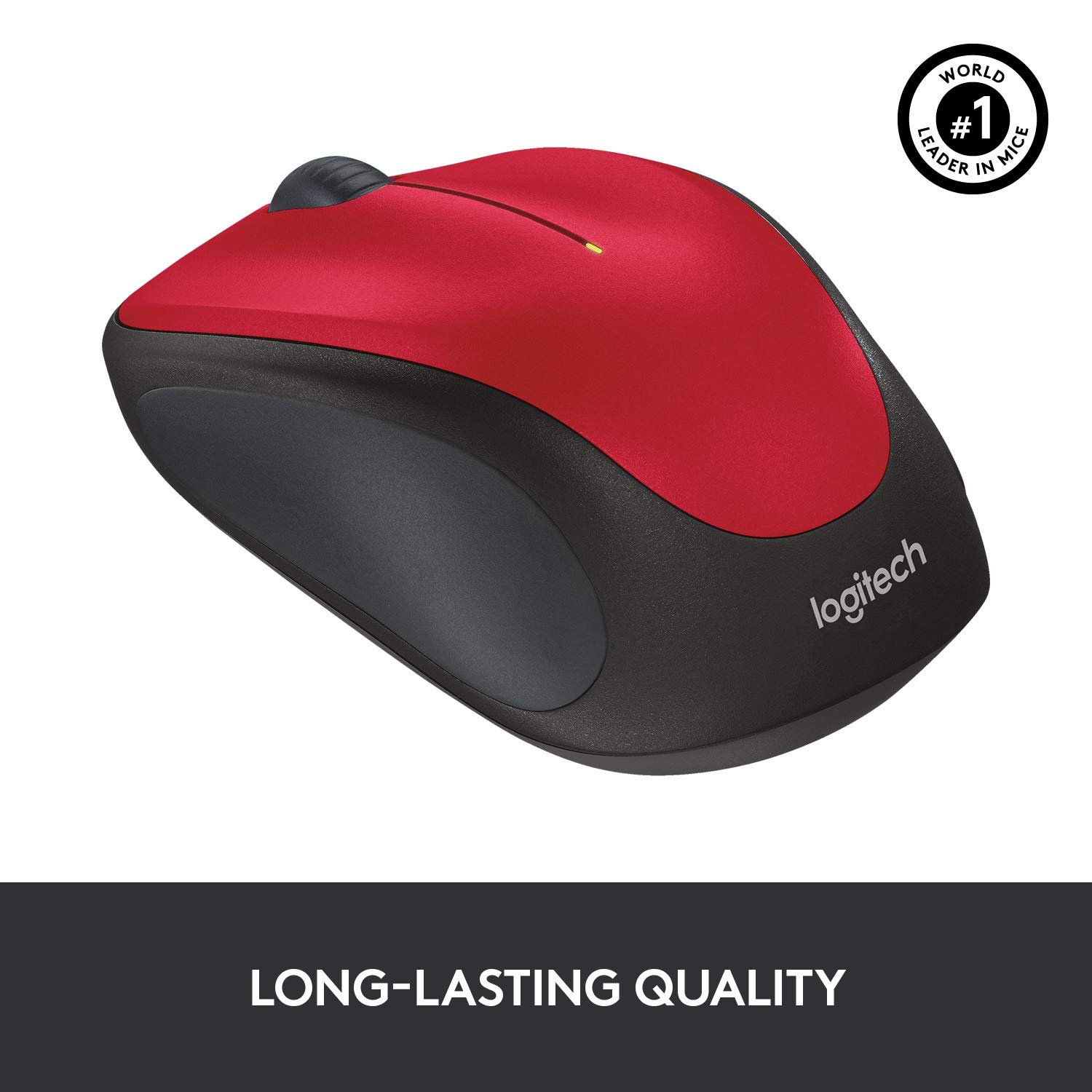Миша бездротова Logitech M235 1000 dpi червоно-чорна, фото №3
