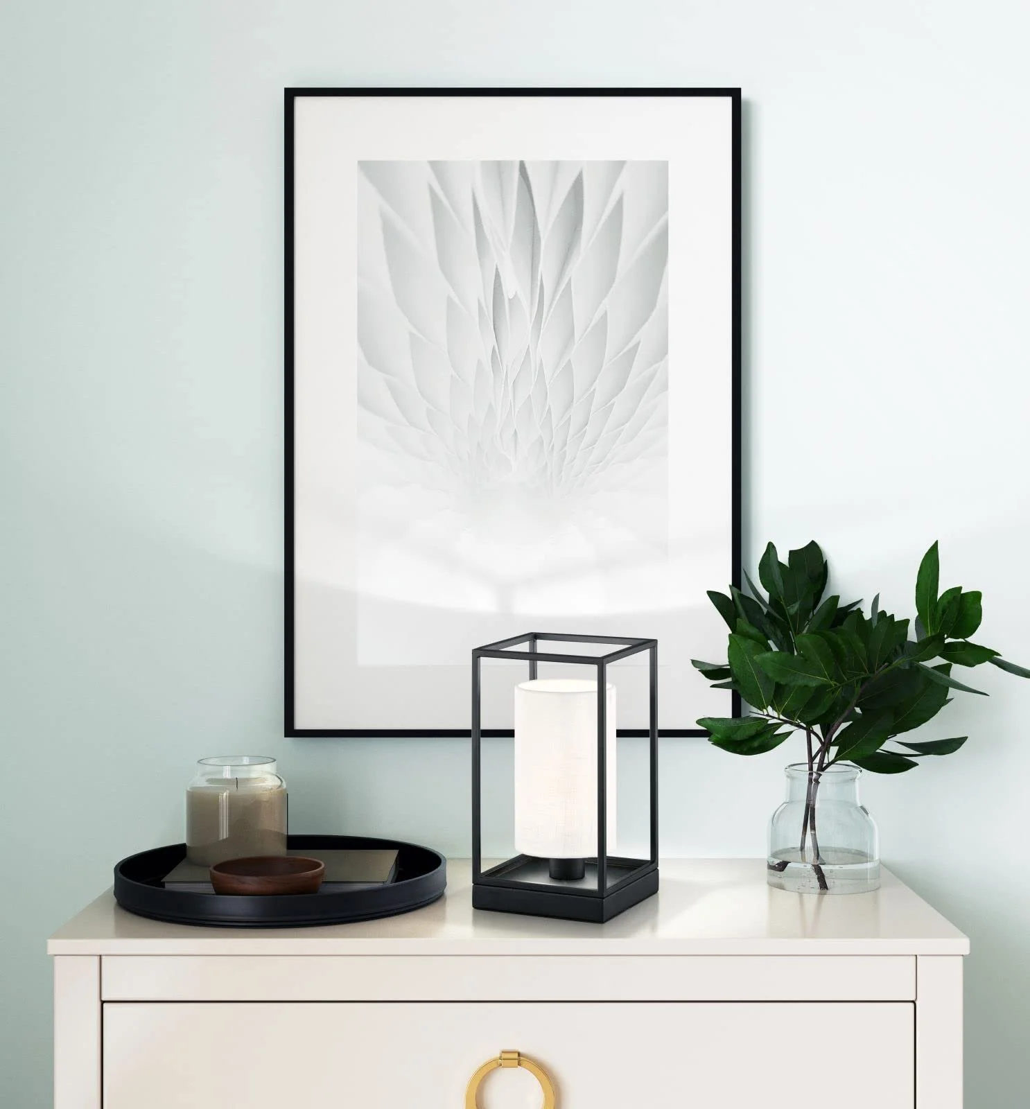 Настільна лампа Fischer-Honsel Gilli 50577 пісочний чорний / білий, фото №4