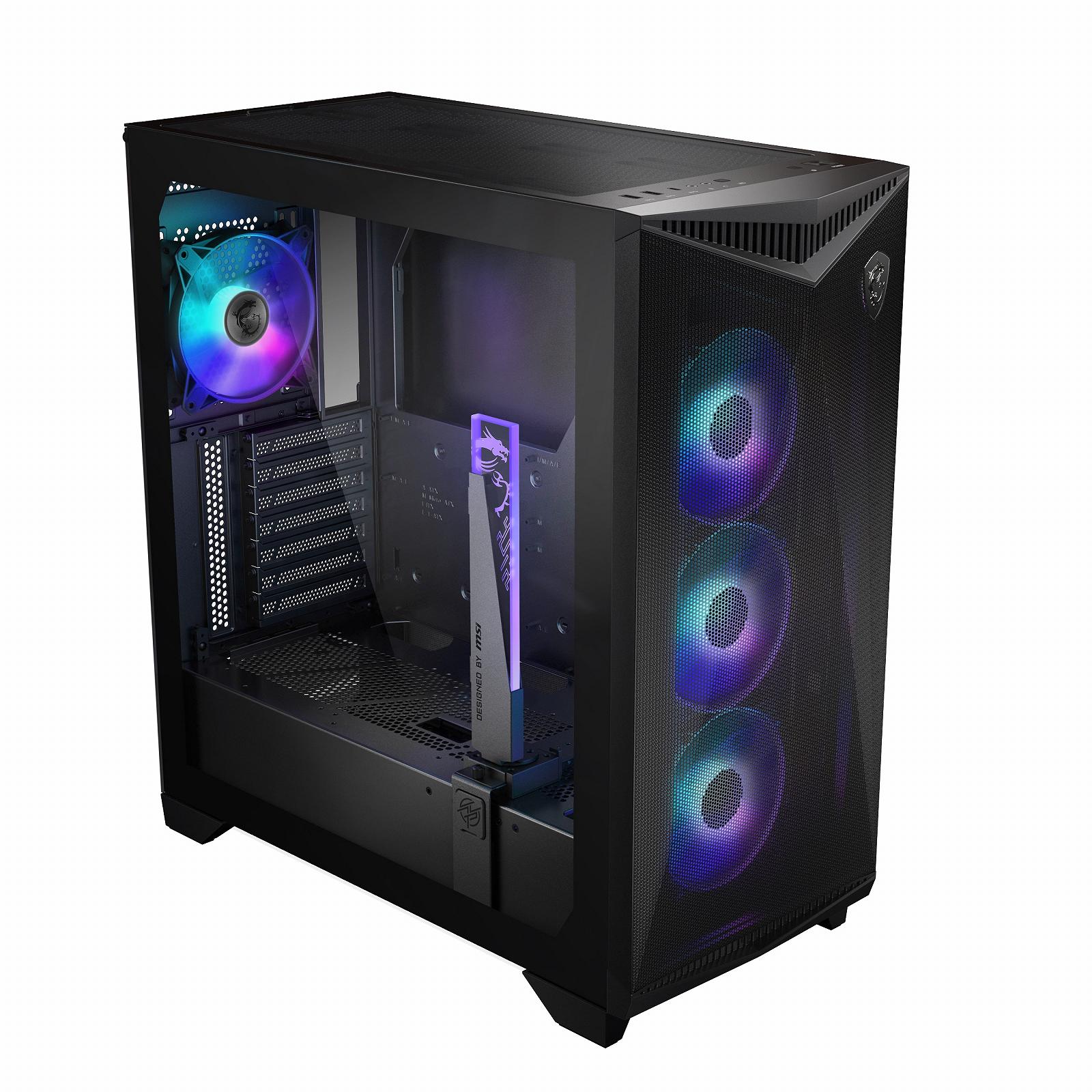 Корпус MSI MPG Gungnir 300R Airflow / без БЖ / Midi Tower / E-ATX / Glass / 4x120mm ARGB / Чорний, фото №4