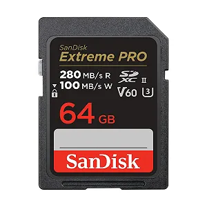 Карта памяти SanDisk Extreme PRO SDXC UHS-II V60 64GB 280MB/s 6K 4K UHD U3 C10 - Фото 1