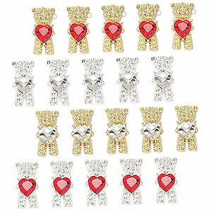 Стразы для ногтей Мишки POPETPOP 20 шт. Украшения для маникюра - Фото 1