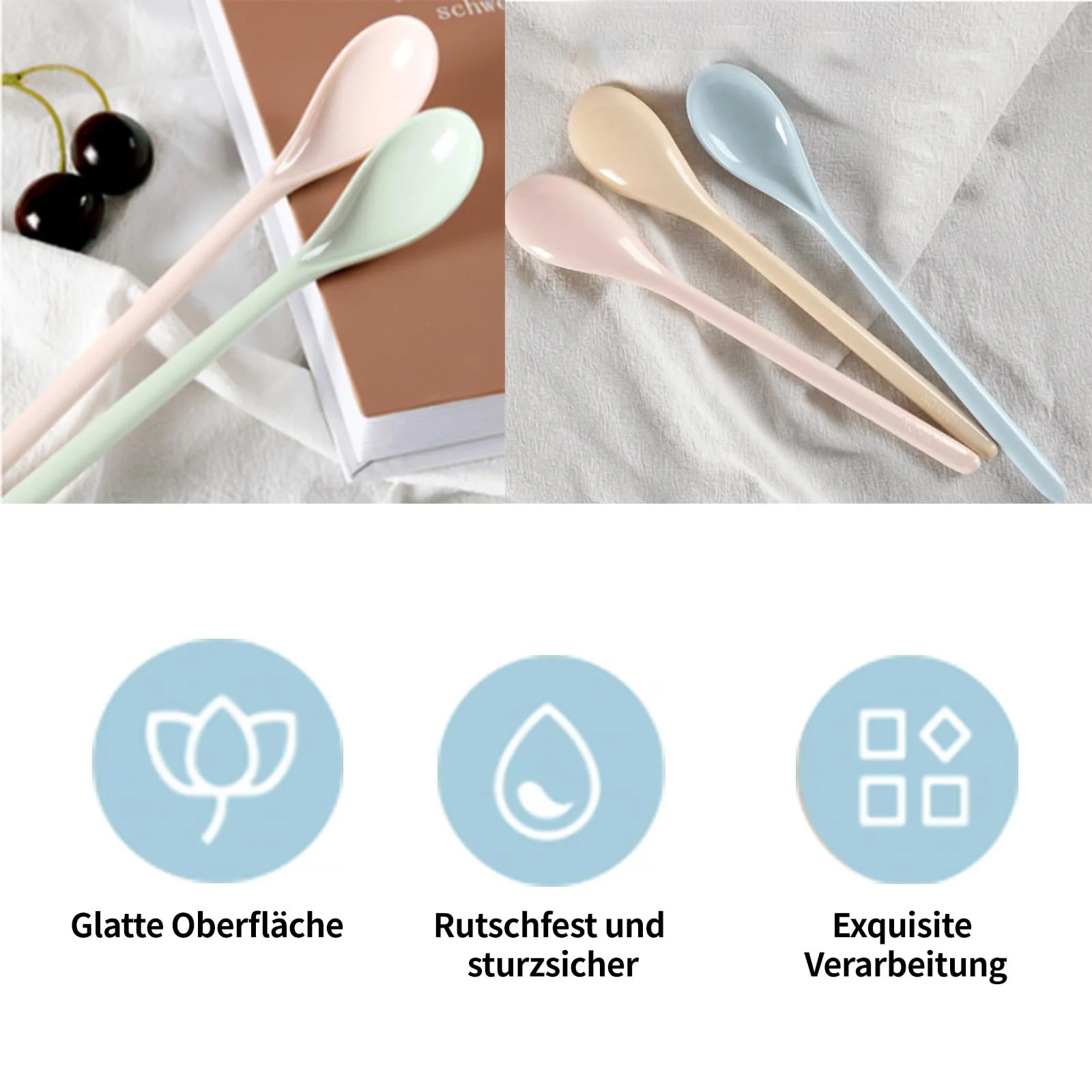 Ложка Пластикова GIONAR Набір 5 штук Різнокольорові, фото №5