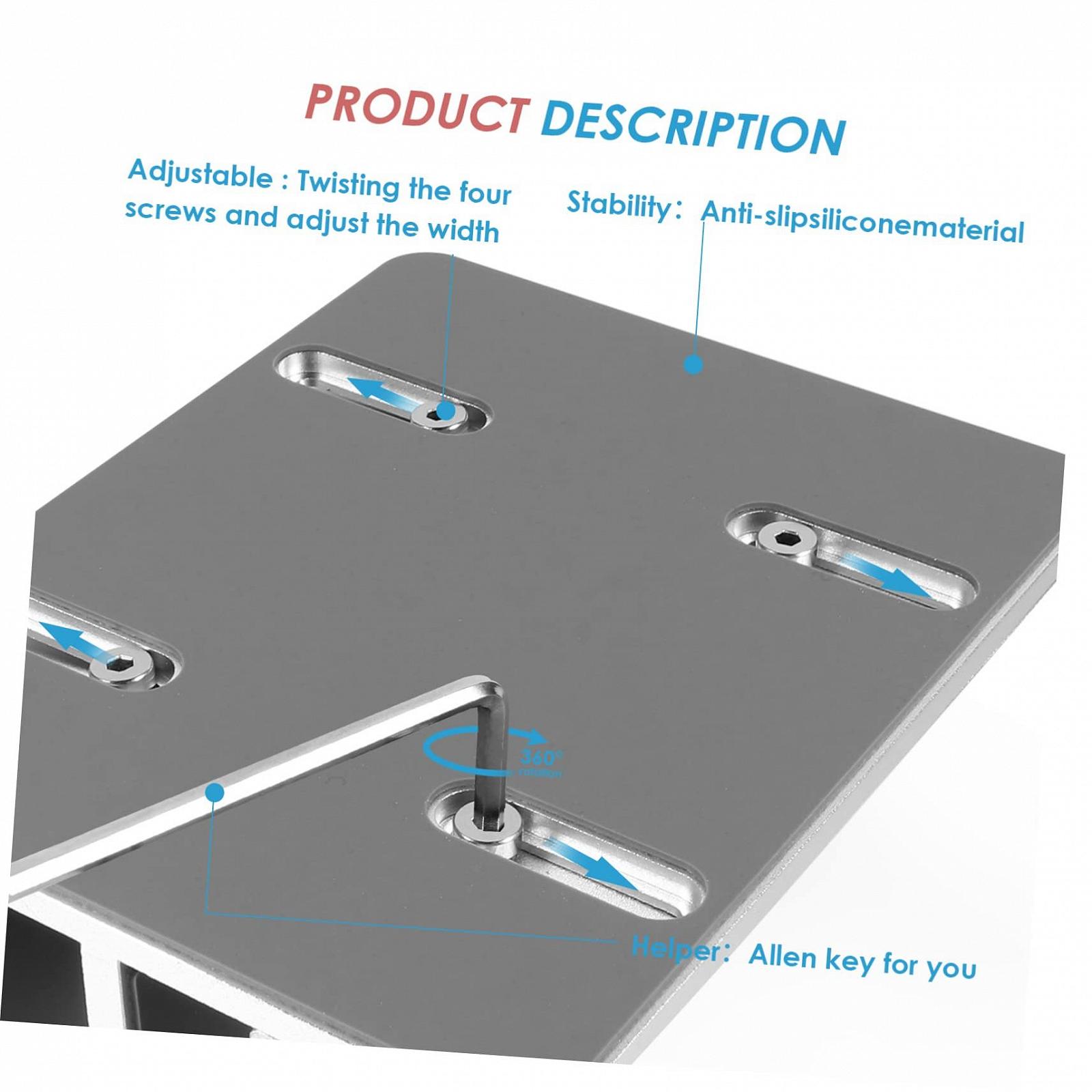 Подставка для ноутбука алюминиевая вертикальная с нескользящей силиконовой подкладкой, фото №6