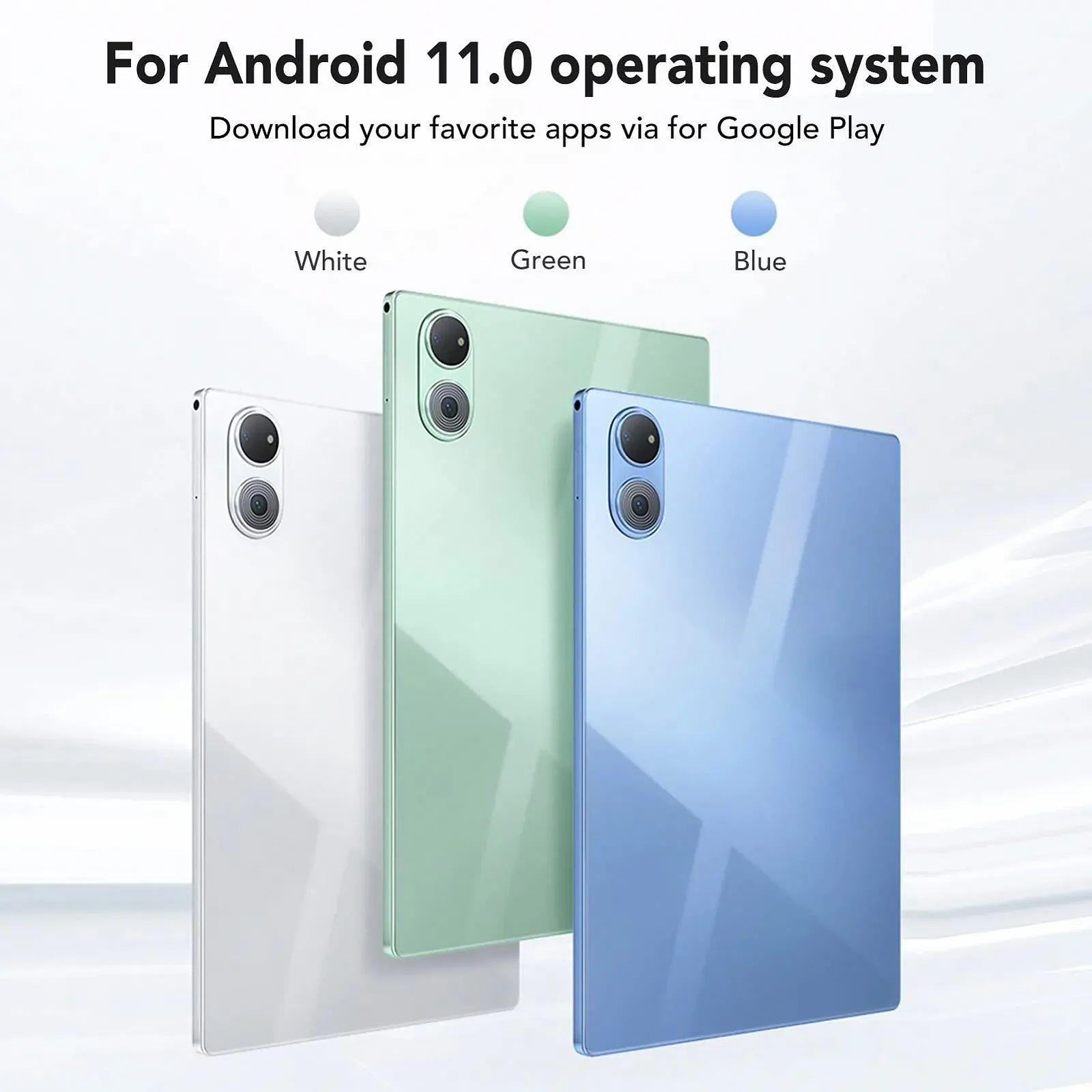 Планшет 10.1 дюйма Android 11 4G LTE Octa Core 8 ГБ RAM 128 ГБ ROM 2.4G 5G Wifi 1920X1200 8800 мАч Белый, фото №3