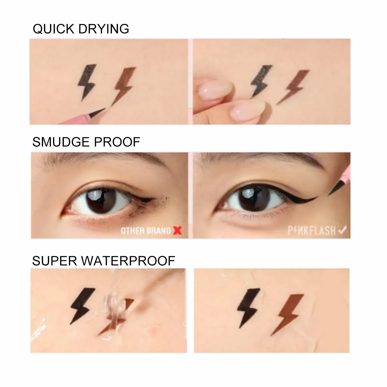 Підводка для очей Brrnoo Professional Matte Liquid Liner, чорна, 0,05 г, фото №4