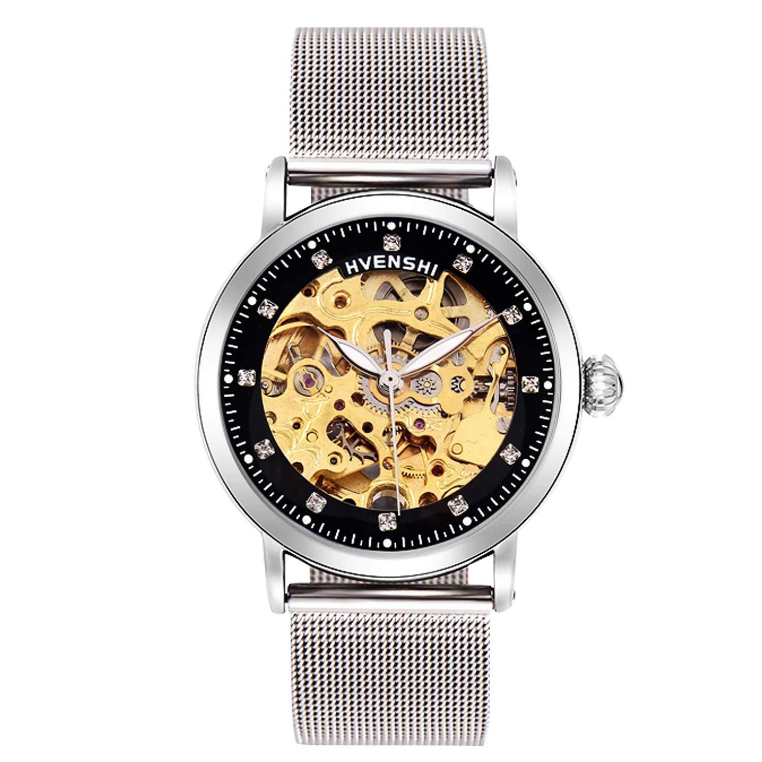 Женские Автоматические Механические Часы Rorios Luminous Skeleton Dial из Нержавеющей Стали, фото №1