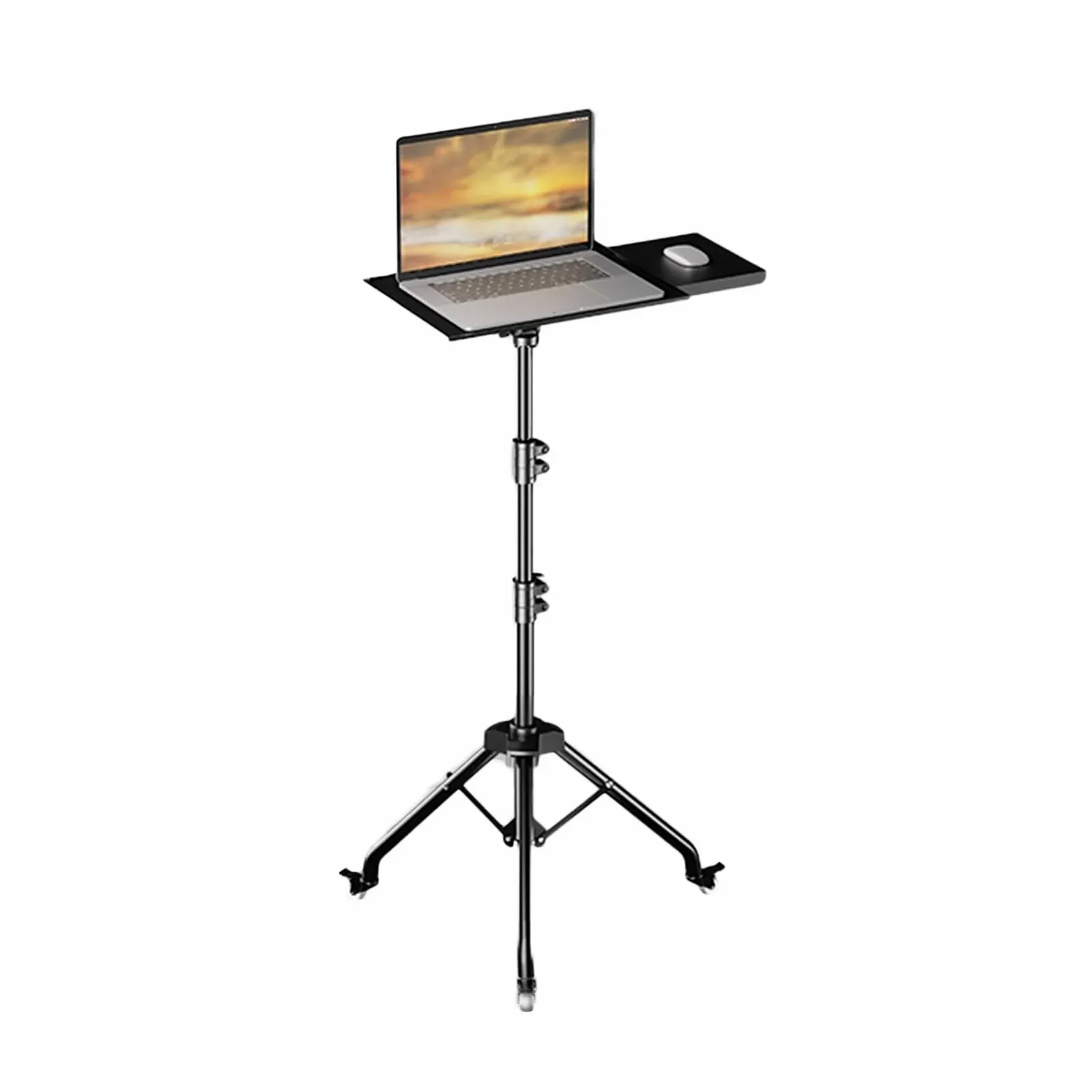Напольная подставка для ноутбука, подвижная компьютерная подставка из алюминиевого сплава, регулируемая рабочая станция, для дома, офиса, улицы, проста в использовании, фото №1