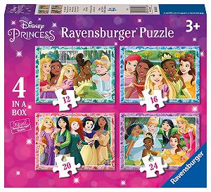 Пазл Ravensburger Disney Princess 4 in One Box 12, 16, 20, 24 елементи Edition 2023 - Фото 1