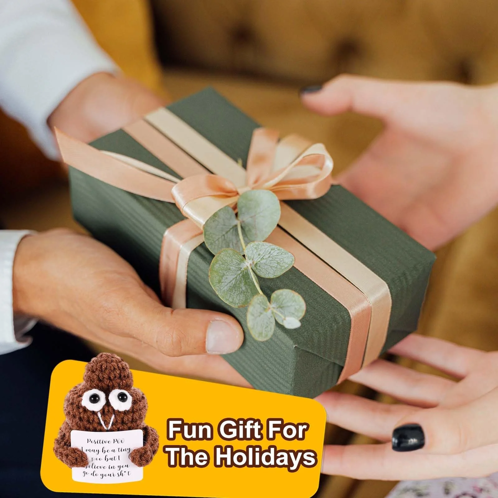 Вязаная Крючком Позитивная Какашка 8 см, фото №6 Вязаная Крючком Позитивная Какашка 8 см, фото №6